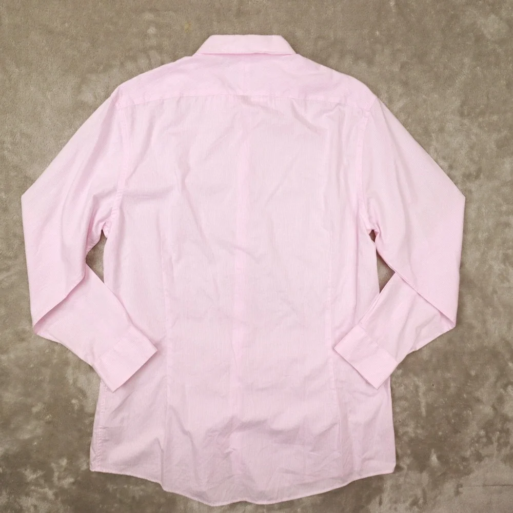 Charles Tyrwhitt Men's Pink Striped Extra Slim Fit Dress Shirt size 17/35 - Picture 3 of 7